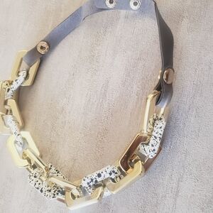 Gold and Black Speckled Chain Belt